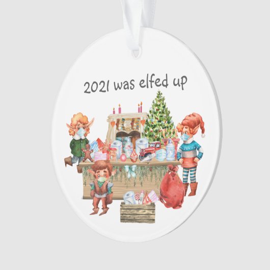 2021 A Été Elfed Up Funny Covid Elf Atelier (devant)