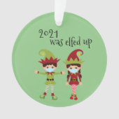 2021 A Été Elfed Up Funny Covid masque visage elf (devant)