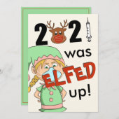 2021 A Été Elfed Up Funny Elf Cartes de Noël (Devant / Derrière)