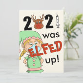 2021 A Été Elfed Up Funny Elf Cartes de Noël (Debout devant)