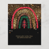 2021 Aangepast Kerst Regenboog Gouden Glitter Glam (Achterkant)