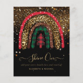 2021 Aangepast Kerst Regenboog Gouden Glitter Glam (Voorkant)