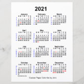 2021 Aangepaste feestdag 52 weken agenda van Janz (Voorkant)