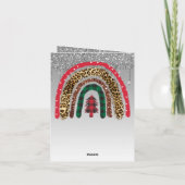 2021 Aangepaste Kerst Regenboog Gouden Glitters Gl Kaart (Achterkant)