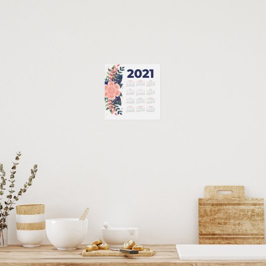 2021 Bloemencalender Poster (Keuken)
