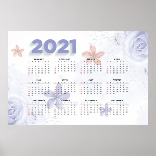 2021 Bloemencalender Poster (Voorkant)