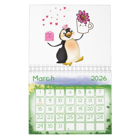 2021 Calendrier Penguin Love (Mar 2026)