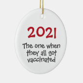 2021 celui avec le vaccin ornement de Noël (Droite)