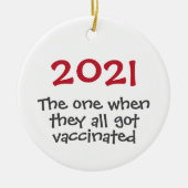 2021 celui avec le vaccin ornement de Noël (Devant)
