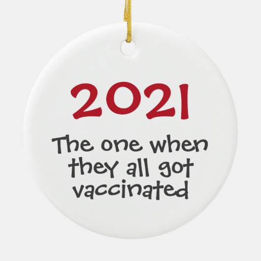 2021 celui avec le vaccin ornement de Noël (Dos)