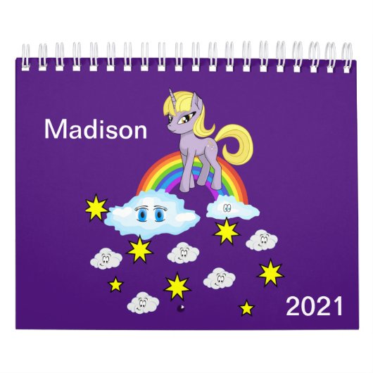 2021 Clouds Calendrier Enfants Rainbows Sun (Protection)