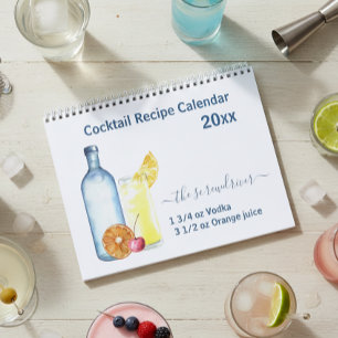 2021 Cocktail Mixed Drink Recipes Alcohol Bar Kalender