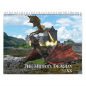 2021 De machtige draak elk jaar Fantasy Calendar Kalender (Hoes)