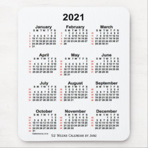 2021 de Witte Kalender van 52 Week door Janz Muismat