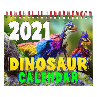 2021 DINOSAUR WERELDKALENDAR: Kinder agenda afdruk Kalender