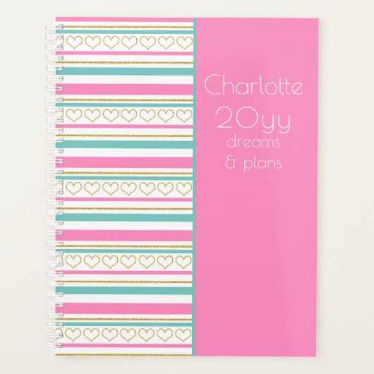 2021 Dreams & Plans Gold Parties scintillant Rose  (Devant)