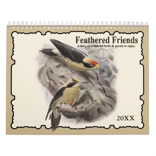 2021 Feathered Friends Vogelmuurkalender Kalender (Hoes)