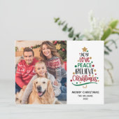 2021 FotoKerstmis Feestdagenkaart (Staand voorkant)