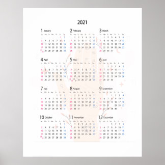 2021 Gelukkig nieuwjaar 2021 Nieuwjaar gelukkig 20 Poster