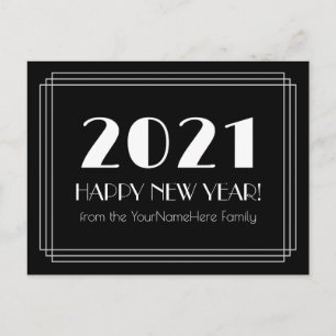 2021 GELUKKIG NIEUWJAAR! + Gepersonaliseerde naam  Briefkaart