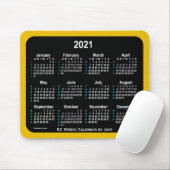 2021 Gold Neon 52 weken agenda van Janz Muismat (Met muis)