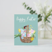 2021 Happy Easter Covid Basket Quarantine Briefkaart (Staand voorkant)