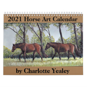 2021 Horse Art Calendar van Charlotte Yealey Kalender