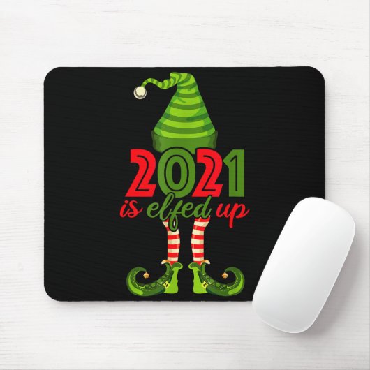 2021 Is Elfed Up - Funny Christmas Family Pajama Muismat (Met muis)