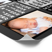 2021 Jaar Maandelijkse Agenda Foto Collage Mod Zwa Poster (Hoek)