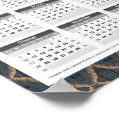2021 Jaar Wandkalender - Elegante Donker Poster (Hoek)