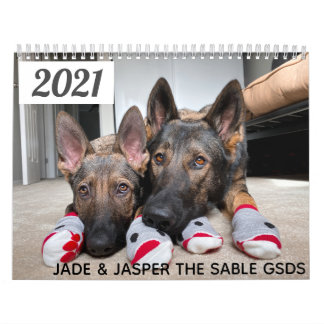 2021 Jade & Jasper the Sable GSD's Calendar Kalender