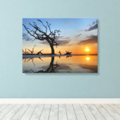 2021 jekyll eiland sunrise #4 canvas afdruk (Insitu (Houten vloer))