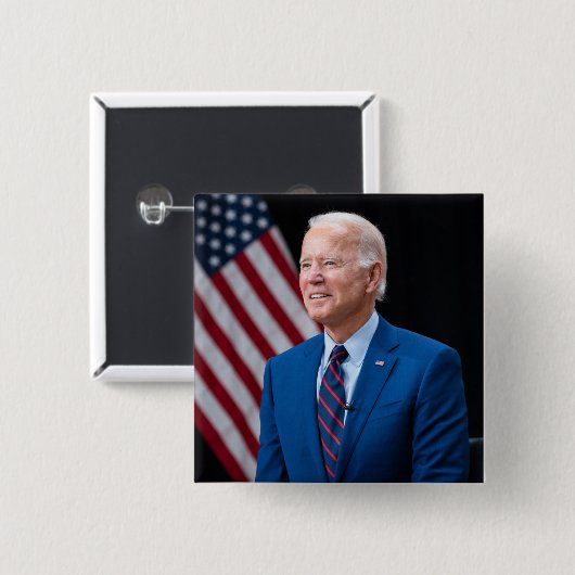 2021 Joe Biden US President Portrait Vierkante Button 5,1 Cm (Voorkant /achterkant)