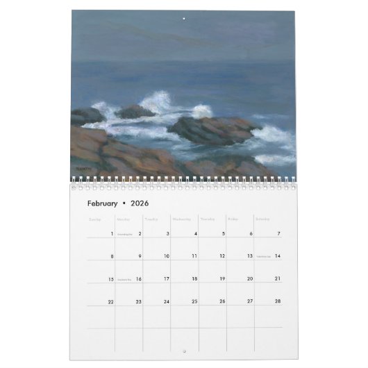2021 Kalender Roseann-server Waterverf/acryl (Feb 2026)