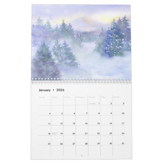 2021 Kalender Roseann-server Waterverf/acryl (Jan 2026)