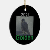 2021 Keramische cirkel ornament Golden (Rechts)