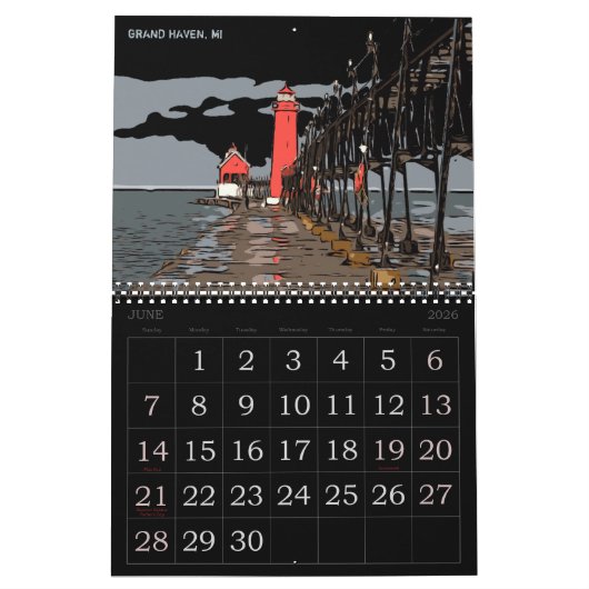 2021 LIGHTHOUSE CALENDAR KALENDER (Jun 2026)