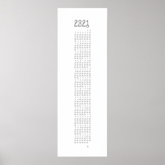 2021 Lock & Key-agenda - (Week start op zondag) - Poster