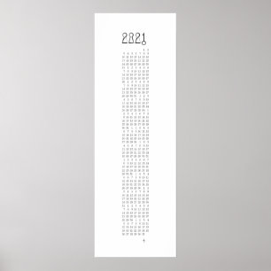 2021 Lock & Key Calendar - (Week begint op zondag) Poster