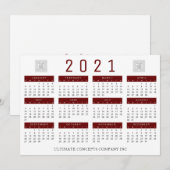 2021 Logo en naam van het bedrijf Feestdagenkaart (Voorkant / Achterkant)