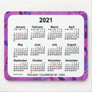 2021 Magenta Holiday Art Agenda van Janz Muismat
