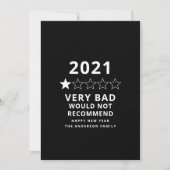 2021 mauvaise année en examen 5 étoiles carte de v (Devant)