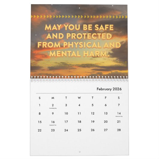 2021 Metta Phrases Calendrier par PeaceLoveMetta (Feb 2026)