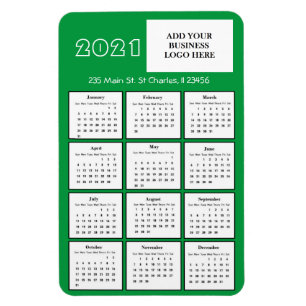 2021 Mini Calendar koelkast Business Logo Magneet