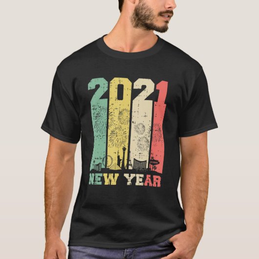 2021 New York Las Vegas Retro Holida T-shirt (Voorkant)