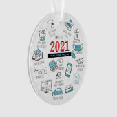2021 Noël Memorabilia Vaccine Année Keepsaké (devant)