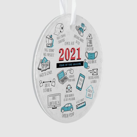2021 Noël Memorabilia Vaccine Année Keepsaké (devant)