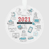 2021 Noël Memorabilia Vaccine Année Keepsaké (dos)