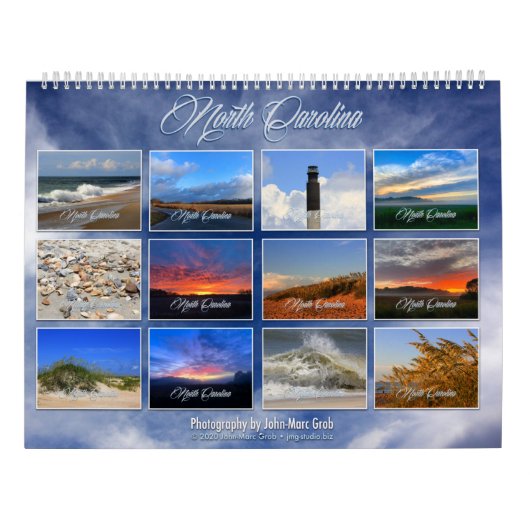 2021 North Carolina-kalender Kalender (Achterkant)
