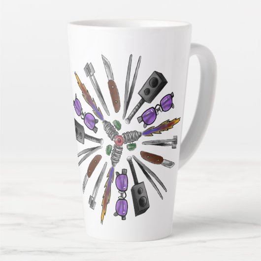 2021 Rassembler T-shirt Design Latte Mug (Angle droit)